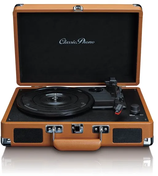 Lenco PHONO TT-10BN - Koffert platespiller med høyttalere - Brun - Platespiller Brun